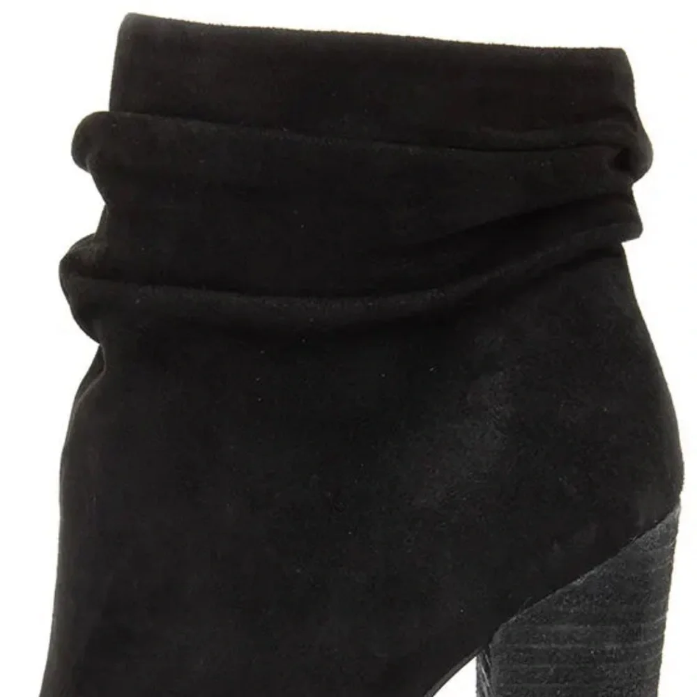 Kristin Cavallari Chinese Laundry Laurel Black Suede Peep Toe Booties. Size 6.5. - Picture 6 of 10